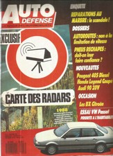 AUTO DEFENSE N°47 PEUGEOT 405 DIESEL / HONDA LEGEND COUPE / AUDI 90 / PASSAT
