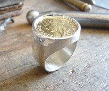 Chevalière argent ronde