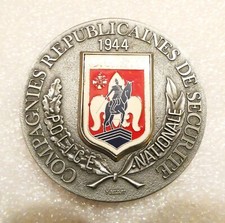 POLICE MEDAILLE DE TABLE 50 EME ANNIVERSAIRE DES CRS N°11*