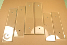 6 Anciennes Plaques de Propreté - en Verre Biseauté - Vintage 1950's