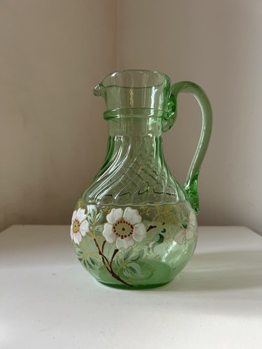 Pichet cruche verre décor - en,