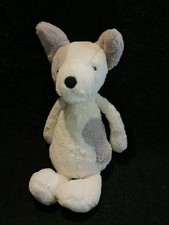 Doudou peluche chien gris
