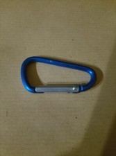 mousqueton alu 4.5 cm couleur bleu