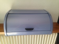 Huche à pain bleue métallisé / violine violet bleu cuisine vintage 