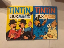 Lot de cahiers de Jeux Magix Tintin Jesco 1986
