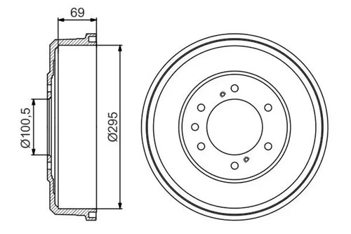 Tambour frein essieu - tambour, de