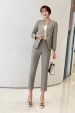 Tailleur Complet Femme Gris