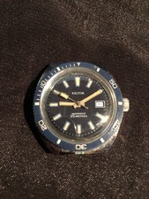 montre de plongée vintage KELTON driver lunette bleu