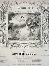 Le Petit Lutin VICTOR COINDRE Lithographie MUSIQUE Alphonse Leduc COLOMBIER XIX°
