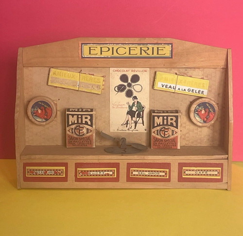 Jouet ancien epicerie bois - epicerie,