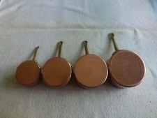 SERIE 4 PETITES CASSEROLES EN CUIVRE ETAME