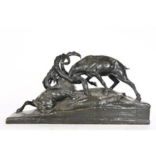 Statue bronze patine brune - statue, à