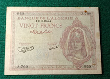 Billet Algérie - 20 FRANCS -