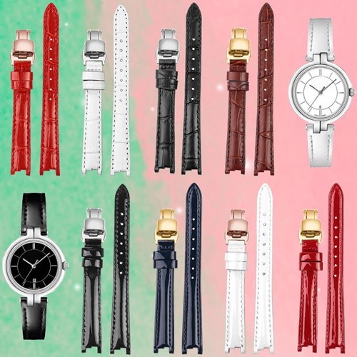 12mm leather watchband strap - leather,
