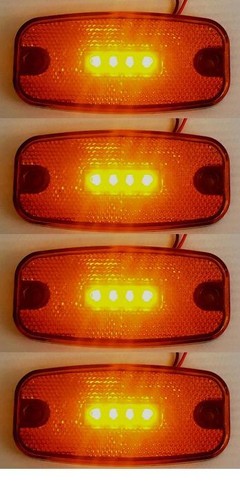 Lampes orange led - 4x,