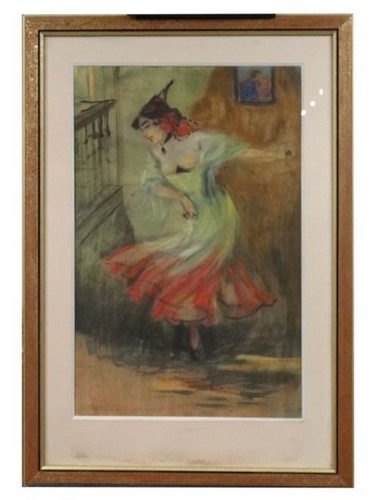 Danseuse espagnole pastel - danseuse, de