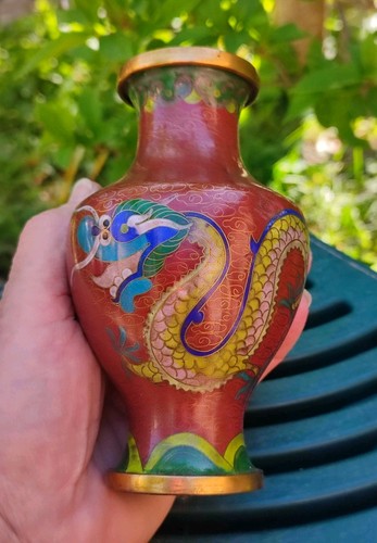 Ancien petit vase cloisonné - ancien,