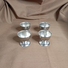 Set de 4 coquetiers en acier inoxydable, Vintage