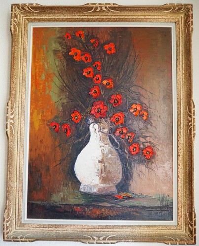 Tableau motif coquelicots