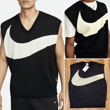 Gilet pull Swoosh noir et lait