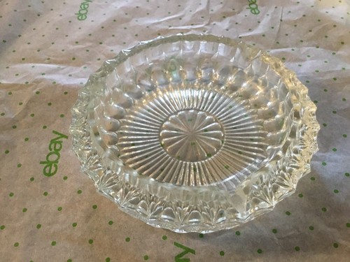 Clear heavy round glass