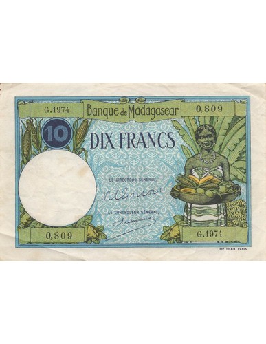 Madagascar francs nd - 10,