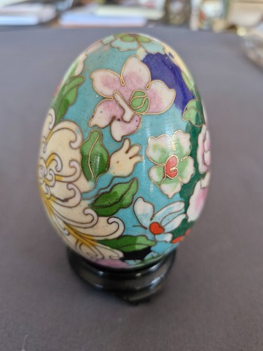 œuf cloisonné chinois - cloisonné,