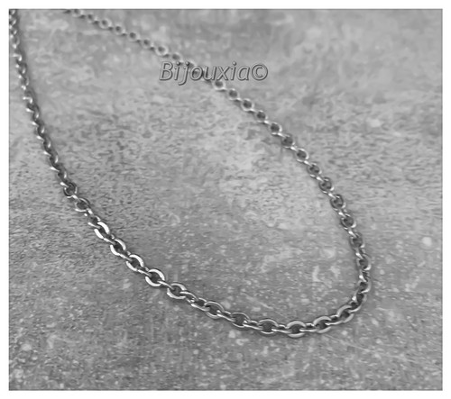 Chaîne maille forçat 55cm - chaîne, x