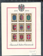 Autriche Bloc-feuillet 1976 Y&T n°BF9 Millénaire de l'Autriche (**)