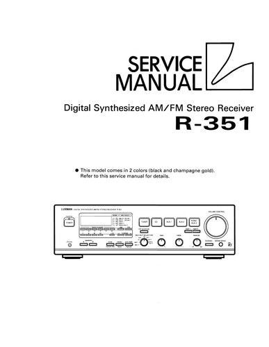 Manuel service pour - de, luxman