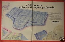 PUBLICITÉ 1980 SLIP EMINENCE
