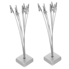  Lot de 2 porte-photos en forme d'arbre pour bureau - Support photo avec fil