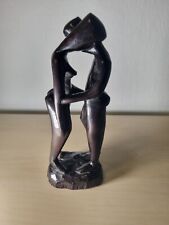 Sculpture Couple En Ébène  Statue Africaine ancienne