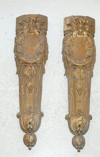 Paire ornements bronze - d'ornements, en