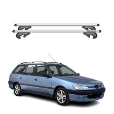 Barres de toit pour Peugeot 306 Break 1993-2002 90kg Aluminium Gris 2tlg