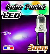 290SA# LED 3mm  couleur pastel   violet Sakura * de 5 à 100 pcs