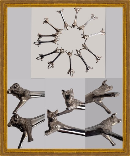 Portes couteaux bronze - couteaux, en