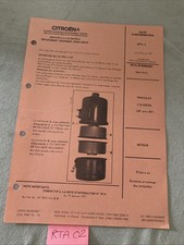 Citroën note technique 1977 C35 diesel entretien filtre à air bain d'huile