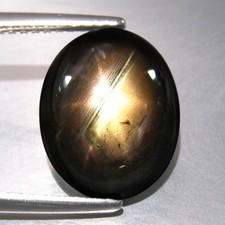 PIERRE PRÉCIEUSE SAPHIR ÉTOILE NOIRE NATURELLE SCINTILLANTE 6 RAYONS...