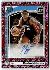 2024-25 Panini Donruss Optic NBA N° 326 Keshad Johnson Rookie Rose Auto 6/25