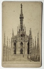 ITALIE Milan Dôme supérieur c1870 Photo G. Brogi Format Cdv Vintage Albumine 