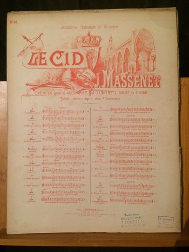 Massenet cid partition - massenet,