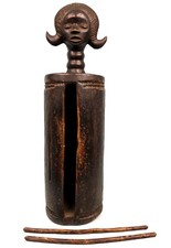 Art Africain - Instrument de Musique Ancien - Grand Tam Tam Tambour à Fentes Dan