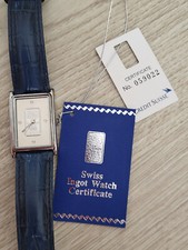 RARE! TRES BELLE montre Lingot  Crédit Suisse avec Lingot 1G  or PLATINIUM