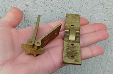 2 CHARNIÈRES ANCIENNES paumelle  PORTE, BRONZE ou LAITON  N°46C