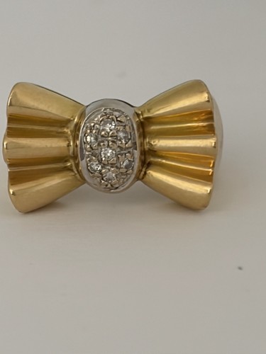 7771 bague nœud jaune - nœud,
