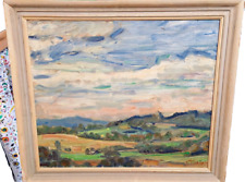 Tableau paysagé Signé Vaclav Holub 1910-1982 - peinture au couteau - 65x75cm