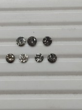 Diamants en vrac naturels ronds gris brillant sel et poivre de 1,0 ct 7 pièce...