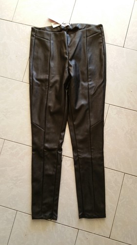 Pantalon noir faux - faux, cuir