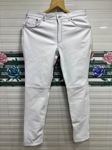Pantalon jean sweat cuir - pantalon,